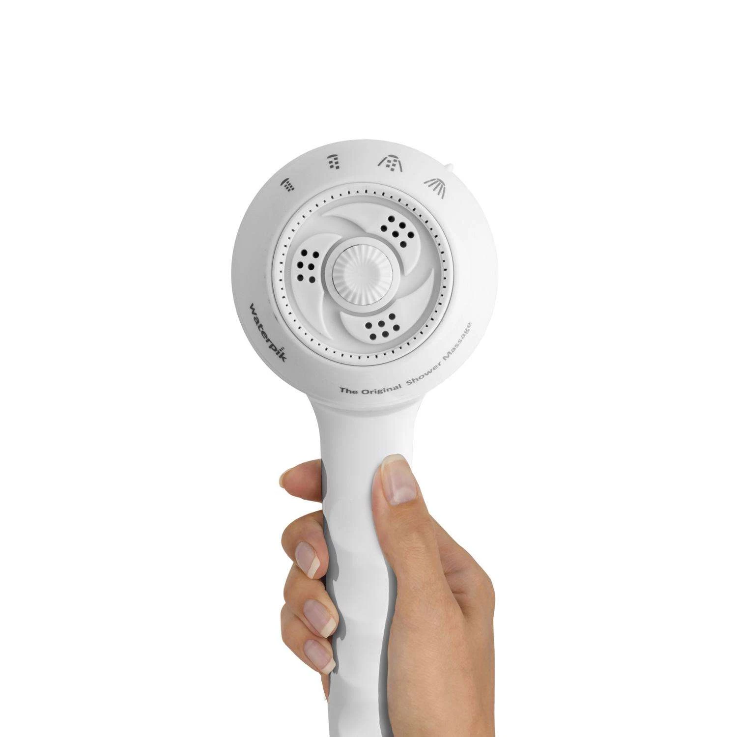 Waterpik PowerSpray White Plastic 4 Settings Handheld Showerhead 1.8 Gpm 4 Waterpik PowerSpray White Plastic 4 Settings Handheld Showerhead 1.8 Gpm - Image 4