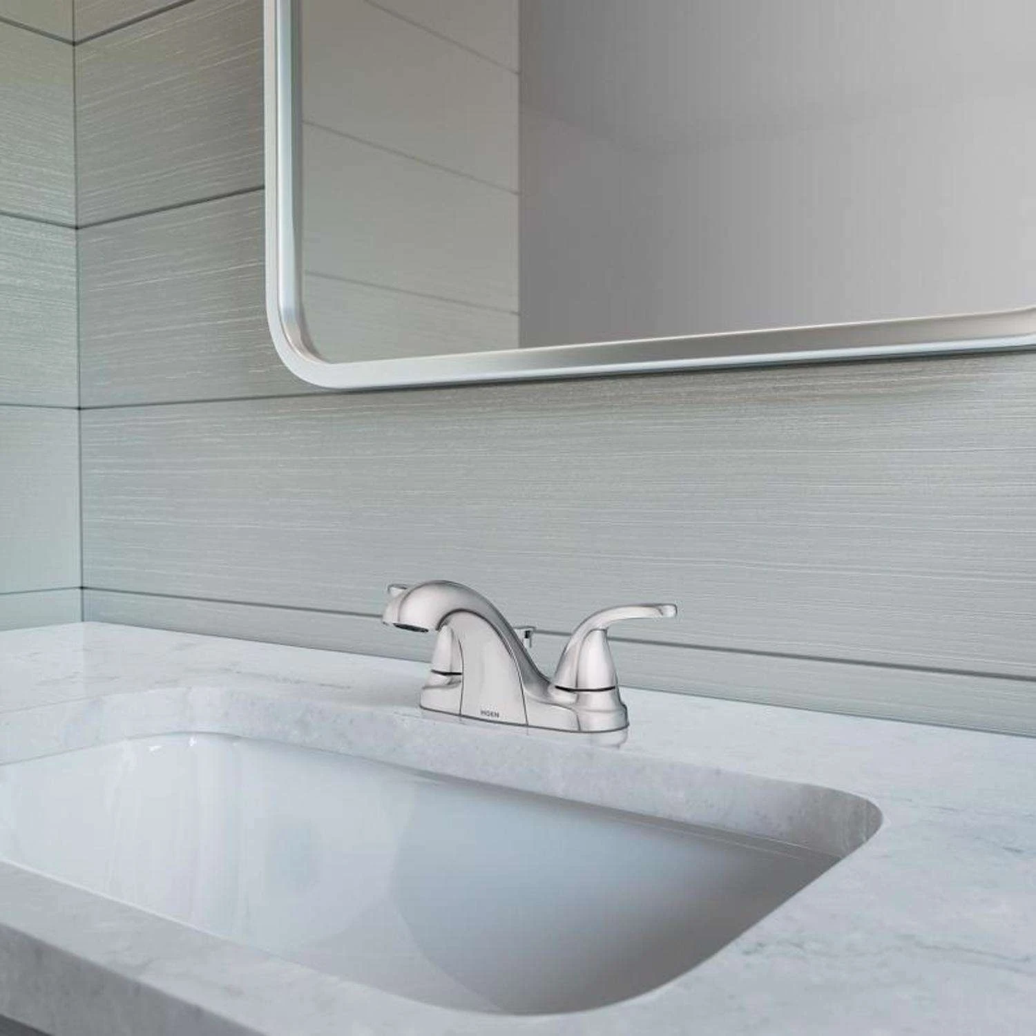 Moen Adler Chrome Bathroom Faucet 4 In. 4 Moen Adler Chrome Bathroom Faucet 4 In. - Image 4