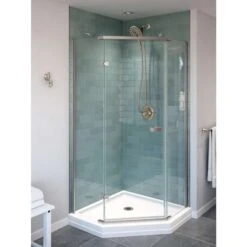 Delta 71-7/8 In. H X 35-7/8 In. W Stainless Steel Frameless Shower Door -ACE Shop f2c971dc 0de5 4a68 92a3 66d498413ff6