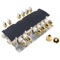 Apollo® Apollo 1/2 In. PEX Barb In To X 1/2 In. D Barb Brass 12 Port Manifold