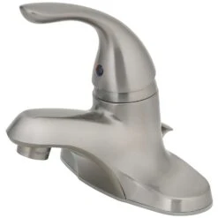 OakBrook Brushed Nickel Single-Handle Bathroom Sink Faucet 4 In.