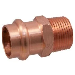 NIBCO 1/2 In. Press X 1/2 In. D MIP Copper Adapter 10 Pk