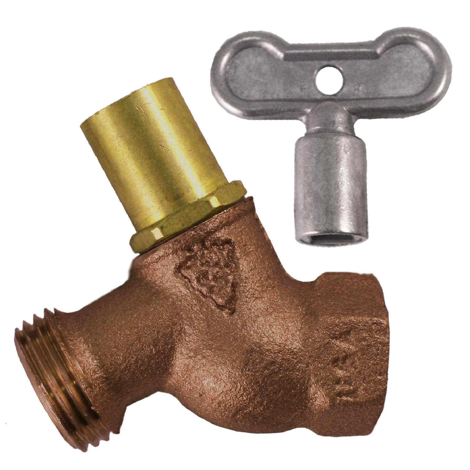 Arrowhead 1/2 In. FIP X 3/4 In. MHT Brass No-Kink Hose Bibb 1 Arrowhead 1/2 In. FIP X 3/4 In. MHT Brass No-Kink Hose Bibb