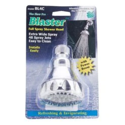 Whedon Blaster Chrome Plastic 1 Settings Showerhead 2.5 Gpm