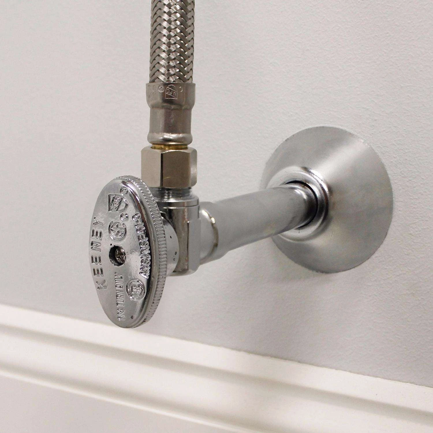 Keeney 1/2 In. Sweat X 3/8 In. Compression Brass Shut-Off Valve 3 Keeney 1/2 In. Sweat X 3/8 In. Compression Brass Shut-Off Valve - Image 3