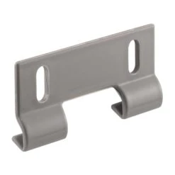 Prime-Line 7.35 In. H X 1-1/2 In. W Gray Frameless Shower Door Bottom Guide