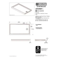 Delta Hycroft 4.5 In. H X 32 In. W X 60 In. L White Shower Base 7 Delta Hycroft 4.5 In. H X 32 In. W X 60 In. L White Shower Base -ACE Shop fc02383d 4007 44fa 8ee1 1245ec74a1cb